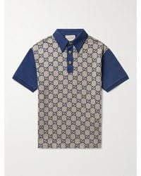 Gucci - Poloshirt aus Seide und Baumwolle mit Maxi GG - Lyst