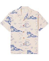Nudie Jeans - Arvid Convertible-collar Printed Cotton Shirt - Lyst