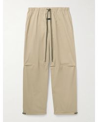 Fear Of God - Wide-leg Logo-appliquéd Cotton-blend Drawstring Trousers - Lyst
