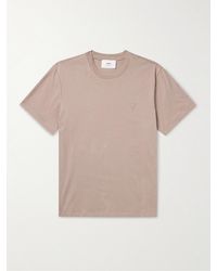 Ami Paris - T-Shirt aus Baumwoll-Jersey mit Logostickerei - Lyst