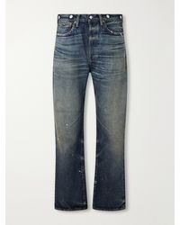 Junya Watanabe - Distressed Paint-splattered Flared Jeans - Lyst