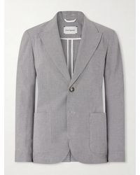 Oliver Spencer - Finsbury Checked Cotton-Blend Seersucker Suit Jacket - Lyst