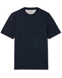Brunello Cucinelli - Cotton And Silk-blend Jersey T-shirt - Lyst