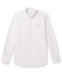 NN07 - Colby 5910 Button-Down Collar Logo-Embroidered Organic Cotton Shirt - Lyst