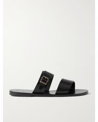 Saint Laurent - Ios Sandalen aus Leder mit Schnalle - Lyst