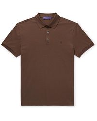 Ralph Lauren - Logo-Embroidered Cotton-Piqué Polo Shirt - Lyst
