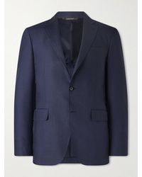 Canali - Kei Unstructured Linen And Wool-blend Suit Jacket - Lyst