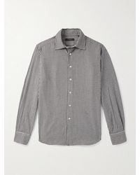 Slowear - Slim-Fit Gingham Cotton-Flannel Shirt - Lyst