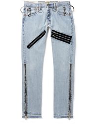 GALLERY DEPT. - Weapon World Slim-fit Straight-leg Embellished Distressed Jeans - Lyst