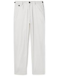 Dunhill - Straight-leg Pleated Cotton-blend Chinos - Lyst
