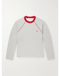 Ami Paris - Logo-Appliquéd Cotton-Blend Jersey Sweatshirt - Lyst