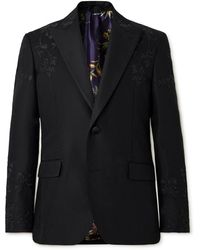Etro - Embellished Wool And Mohair-blend Tuxedo Jacket - Lyst
