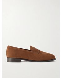 Morjas - Suede Penny Loafers - Lyst