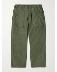 Beams Plus - Wide-leg Cotton-twill Cargo Trousers - Lyst