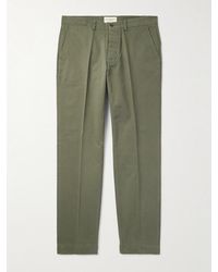 Officine Generale - Gerade geschnittene Hose aus Baumwoll-Twill in Stückfärbung - Lyst