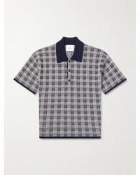 The Elder Statesman - Checked Cashmere Polo Shirt - Lyst