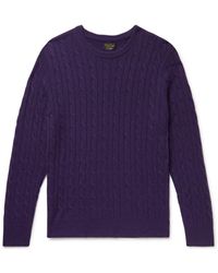 J.Crew - Slim-fit Cable-knit Cashmere Sweater - Lyst