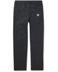 Moncler - Straight-leg Logo-print Cotton-blend Shell Track Pants - Lyst