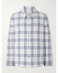 Thom Browne - Checked Cotton-Blend Crepe Overshirt - Lyst