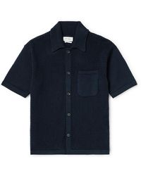 Oliver Spencer - Mawes Open-knit Organic Cotton Shirt - Lyst