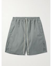 Rick Owens - Gerade geschnittene Shorts aus Popeline aus einer Baumwollmischung mit Kordelzugbund - Lyst