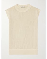 Piacenza 1733 - Crochet-Knit Cotton Sweater Vest - Lyst