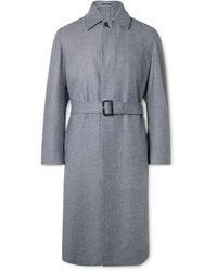 dunhill - Belted Houndstooth Cashmere Coat - Lyst