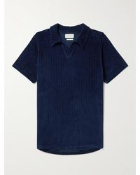 Oliver Spencer - Austell Ribbed Organic Cotton-blend Terry Polo Shirt - Lyst