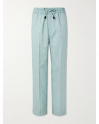 Brioni - Asolo Straight-Leg Herringbone Linen, Wool And Silk-Blend Suit Trousers - Lyst