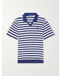 Polo Ralph Lauren - Logo-embroidered Striped Cotton Polo Shirt - Lyst