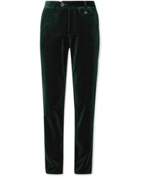 Oliver Spencer - Fishtail Slim-fit Cotton-velvet Suit Trousers - Lyst