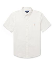 Polo Ralph Lauren - Button-Down Collar Logo-Embroidered Cotton Oxford Shirt - Lyst