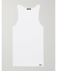 Tom Ford - Ribbed Cotton And Modal-blend Tank Top - Lyst