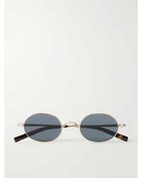 Saint Laurent - Sl 948 Round-Frame-Tone Titanium And Acetate Sunglasses - Lyst