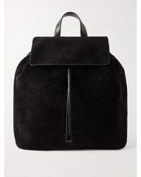 Tom Ford - T Line Leather-trimmed Perforated Suede Backpack - Lyst