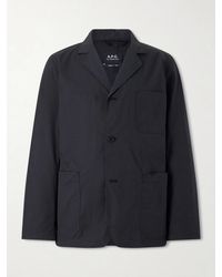 A.P.C. - Phil Organic Cotton-gabardine Blazer - Lyst
