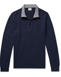 Faherty - Jackson Hole Organic Cotton-blend Half-zip Sweater - Lyst