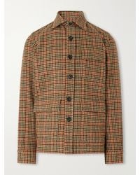 De Petrillo - Houndstooth Virgin Wool Overshirt - Lyst