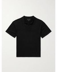 Nili Lotan - Finnley Silk And Cotton-Blend Polo Shirt - Lyst