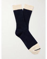 MR P. - Two-tone Recycled Cotton-blend Socks - Lyst