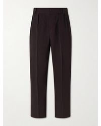 Kaptain Sunshine - Straight-Leg Cotton And Linen-Blend Trousers - Lyst