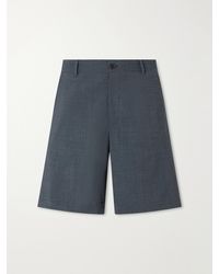 Paul Smith - Checked Wool-blend Seersucker Shorts - Lyst