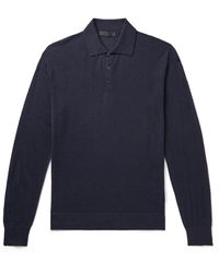 Saman Amel - Slim-fit Cashmere And Silk-blend Polo Shirt - Lyst