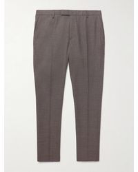Sunspel - Straight-Leg Textured Wool-Blend Suit Trousers - Lyst