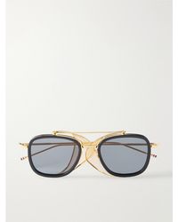Thom Browne - Round-Frame-Tone Titanium Sunglasses - Lyst