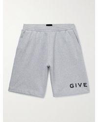 Givenchy - Wide-leg Logo-print Cotton-jersey Shorts - Lyst