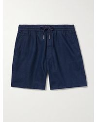 NN07 - Gregor 1454 Straight-Leg Linen Drawstring Shorts - Lyst