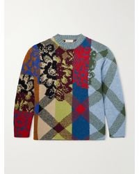 Dries Van Noten - Patchwork Wool-Blend Sweater - Lyst