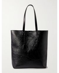 Saint Laurent - Bold Crinkled-leather Tote Bag - Lyst