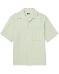 Zegna - Camp-collar Oasi Linen Shirt - Lyst